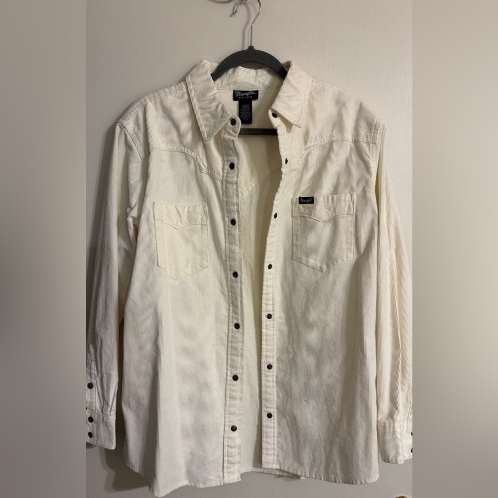 Wrangler Retro Cream Corduroy long sleeve shirt